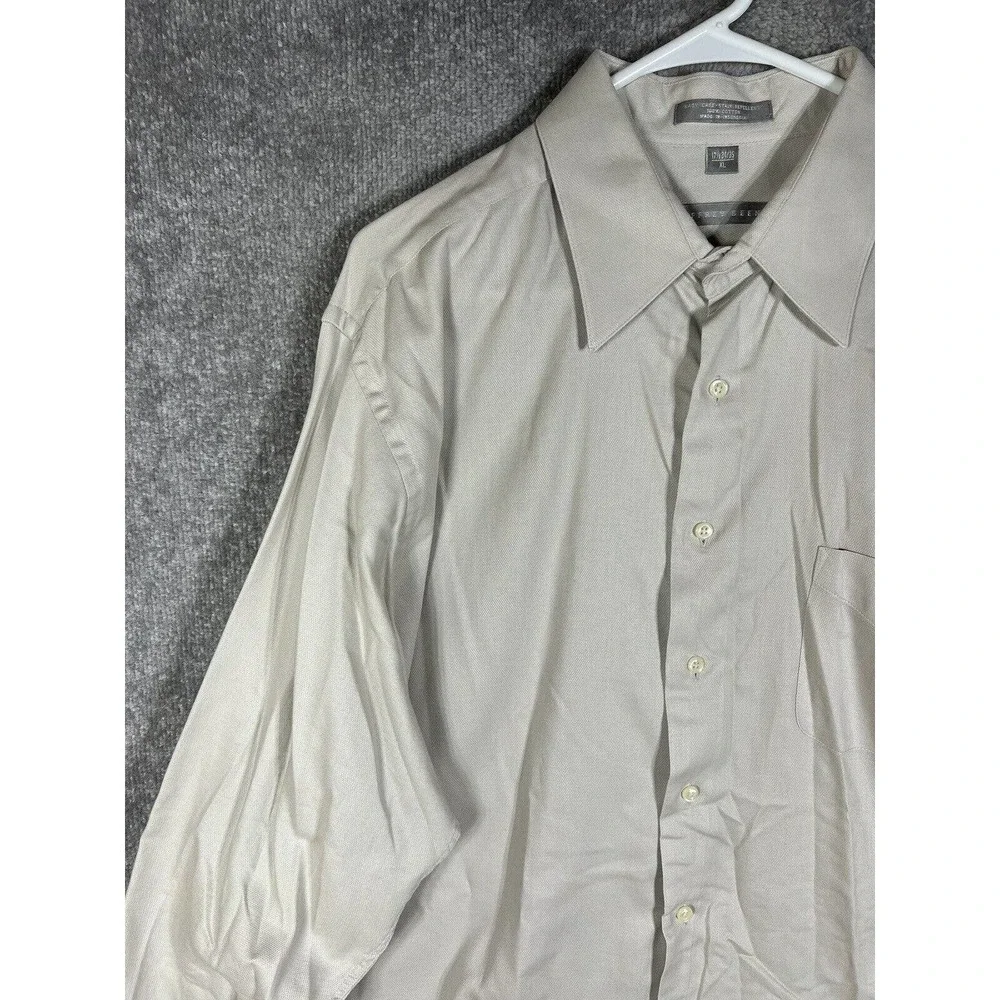 Geoffrey‎ Beene Stain Repellent Button Up Dress Shirt Mens XL Chest Pocket